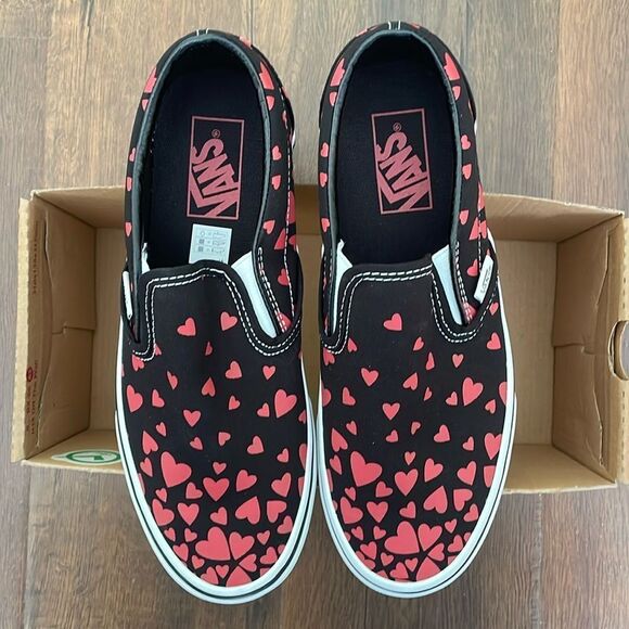 Valentine Special-vans classic slip on valentine hearts women size 6.5/7 - Picture 1 of 7